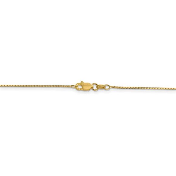 0.7mm, 14k Yellow Gold, Solid Box Chain Necklace, 16 Inch - Picture 4 of 8